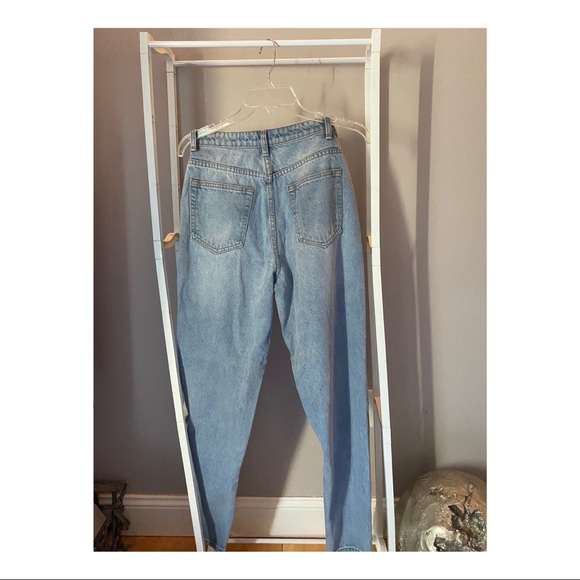 Blue High Rise Mom Jeans - Picture 2 of 3